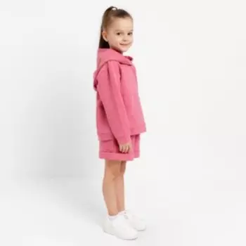 Костюм детский (толстовка, шорты) KAFTAN "Basic line", рост 98-104, цвет фуксия