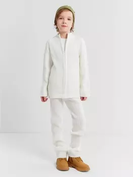 Костюм детский вязаный (кофта и брюки) MINAKU, цвет белый, рост 110 см