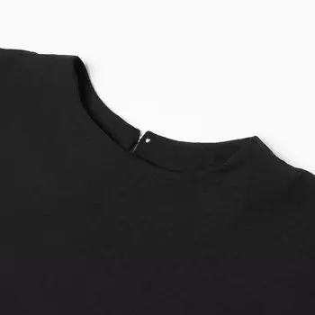 Костюм для девочки (футболка, брюки), цвет чёрный, рост 128 см