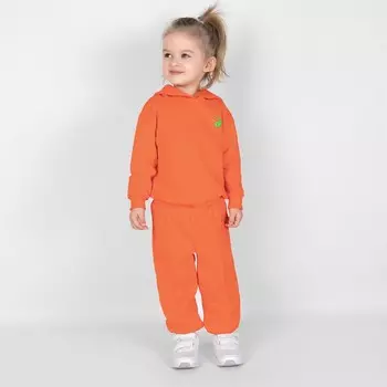 Костюм для девочки: худи и брюки, рост 86 см, цвет оранжевый