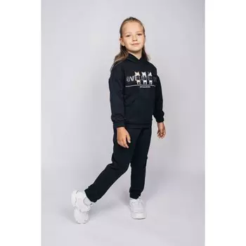 Костюм для девочки, рост 104 см, цвет графит