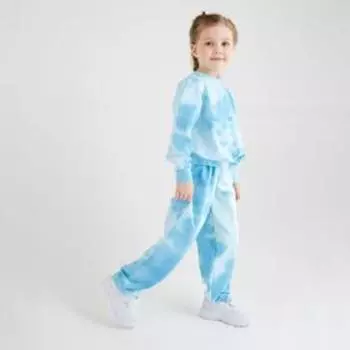 Костюм для девочки (свитшот, брюки) MINAKU: Casual Collection KIDS цвет голубой, р-р 122