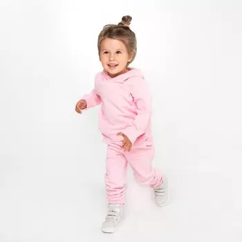 Костюм для девочки (толстовка, брюки) НАЧЁС, цвет светло-розовый, рост 122 см