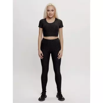 Костюм для фитнеса женский чёрного цвета, размер 40-42