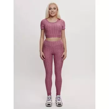 Костюм для фитнеса женский розового цвета, размер 48-50