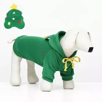 Костюм для животных новогодний «Ёлка», размер S, зелёный