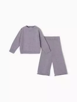 Костюм (джемпер, штаны) Крошка Я Melange, рост 92-98 см, сиреневый