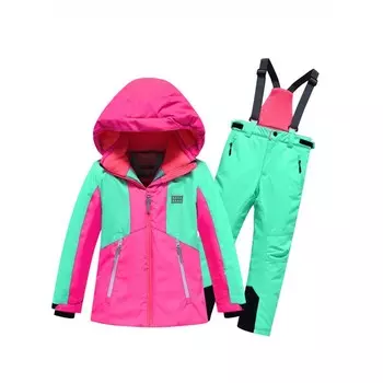 Костюм горнолыжный для девочки, рост 140 см, цвет розовый