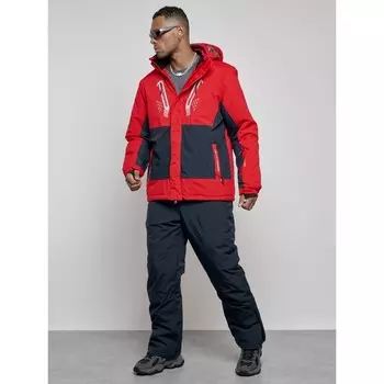 Костюм горнолыжный мужской зимний, размер 52, цвет красный