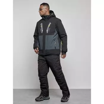 Костюм горнолыжный мужской зимний, размер 54, цвет чёрный