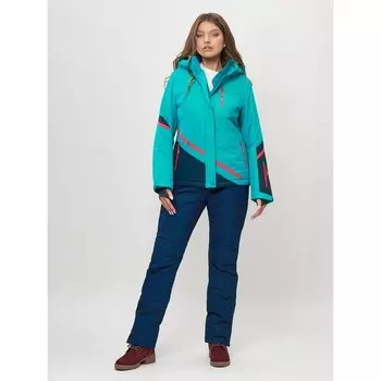 Костюм горнолыжный женский, цвет зелёный, размер 44