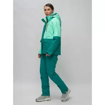 Костюм горнолыжный женский, размер 44, цвет бирюзовый