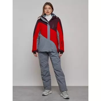 Костюм горнолыжный женский, размер 60, цвет красный