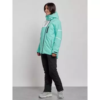 Костюм горнолыжный женский зимний, размер 42, цвет бирюзовый