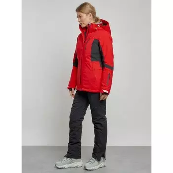 Костюм горнолыжный женский зимний, размер 44, цвет красный