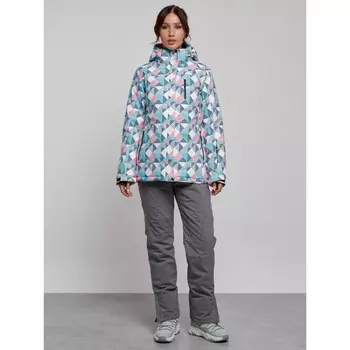 Костюм горнолыжный женский зимний, размер 46, цвет серый