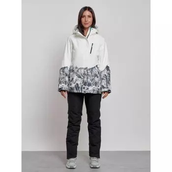 Костюм горнолыжный женский зимний, размер 46, цвет белый