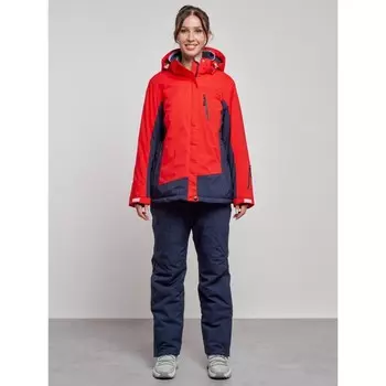Костюм горнолыжный женский зимний, размер 56, цвет красный