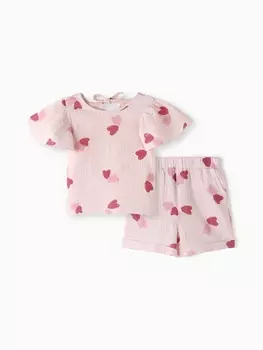 Костюм из муслина Крошка Я «Сердечки», рост 86