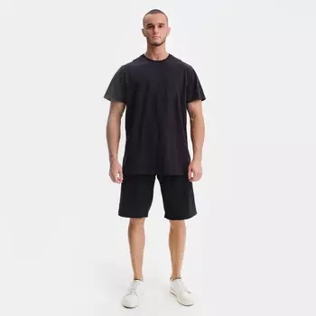 Костюм мужской (футболка/шорты), цвет чёрный, размер M