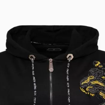 Костюм мужской (толстовка/брюки), цвет чёрный, размер M