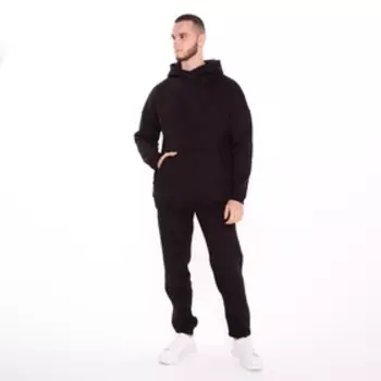 Костюм мужской (толстовка/брюки) НАЧЁС, цвет чёрный, размер 54