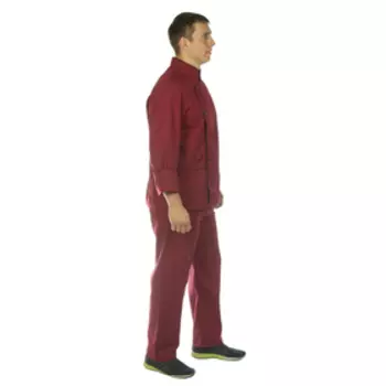 Костюм шеф-повара гладкокрашеный, размер 52-54, рост 170-176, цвет бордо