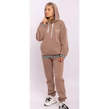 Костюм спортивный для девочки, рост 104 см, цвет беж