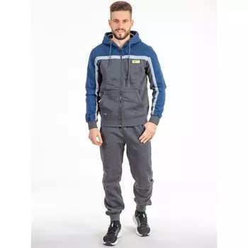 Костюм спортивный мужской Isee, размер 46, цвет тёмно-серый, синий