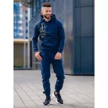 Костюм спортивный мужской Isee, размер 52, цвет тёмно-синий