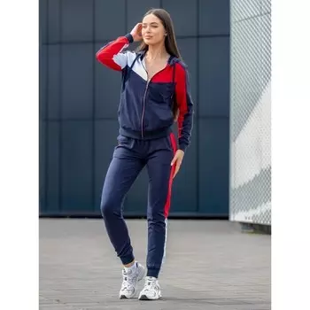 Костюм спортивный женский Isee, размер 46, цвет тёмно-синий