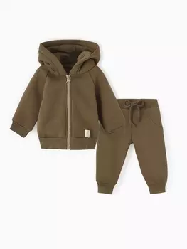 Костюм (толстовка и брюки) «Крошка Я» BASIC LINE, рост 68-74 см, кофейный