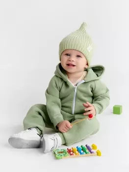 Костюм: толстовка и брюки Крошка Я Dino, рост 80-86, зеленый