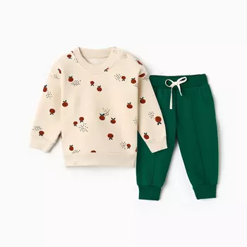 Костюм: толстовка и брюки Крошка Я Oranges р. 74-80, зеленый