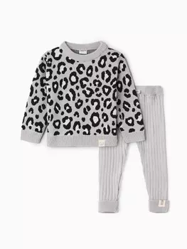 Костюм вязаный Крошка Я Leo Baby рост 74-80 см, темно-серый