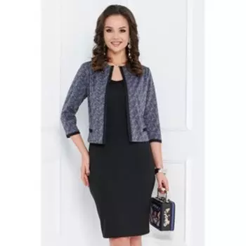 Костюм женский «Бельвиса блэк грей», размер 56