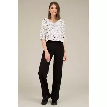 Костюм женский: блуза и брюки, размер 42, цвет черный
