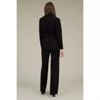 Костюм женский: брюки и жакет, размер 54, цвет черный