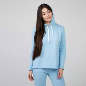 Костюм женский (джемпер, брюки), цвет небесный, размер 56