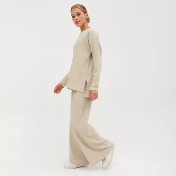 Костюм женский (джемпер, брюки) MINAKU: Casual Collection цвет бежевый, р-р 44 (рост 170)