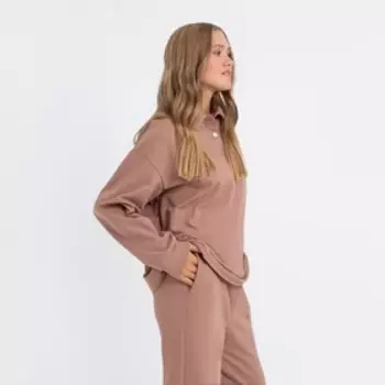 Костюм женский (джемпер, брюки) MINAKU: Casual Collection цвет бежевый, размер 52