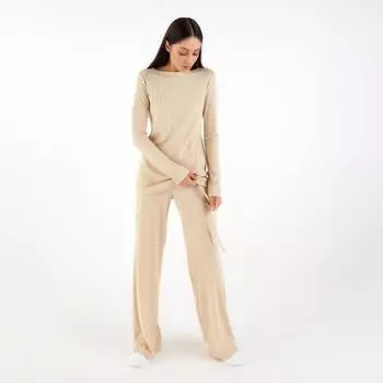 Костюм женский (джемпер, брюки) MIST, размер 40, бежевый