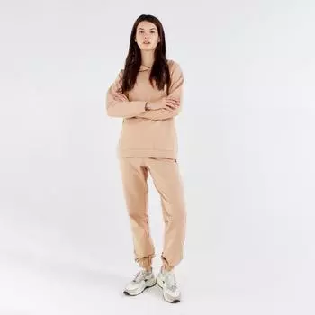Костюм женский (худи, брюки) MINAKU: Casual Collection, размер 48, песочный