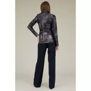 Костюм женский: кардиган и брюки, размер 42, цвет синий