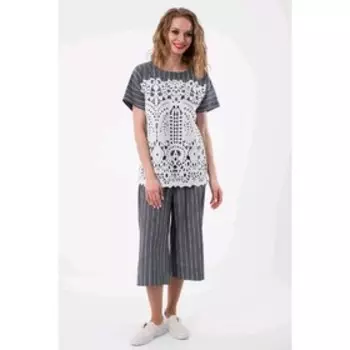 Костюм женский, размер 50, цвет серый