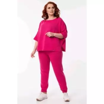 Костюм женский, размер 54, цвет розовый