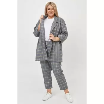 Костюм женский, размер 54, цвет серо-голубой