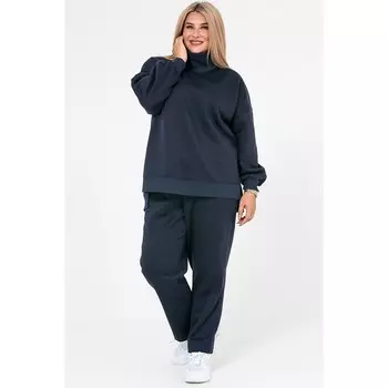 Костюм женский, размер 58, цвет тёмно-синий