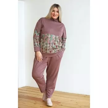 Костюм женский, размер 64, цвет бордовый