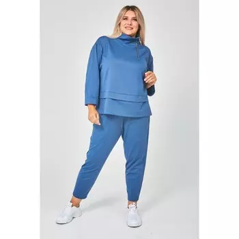 Костюм женский, размер 70, цвет серо-голубой